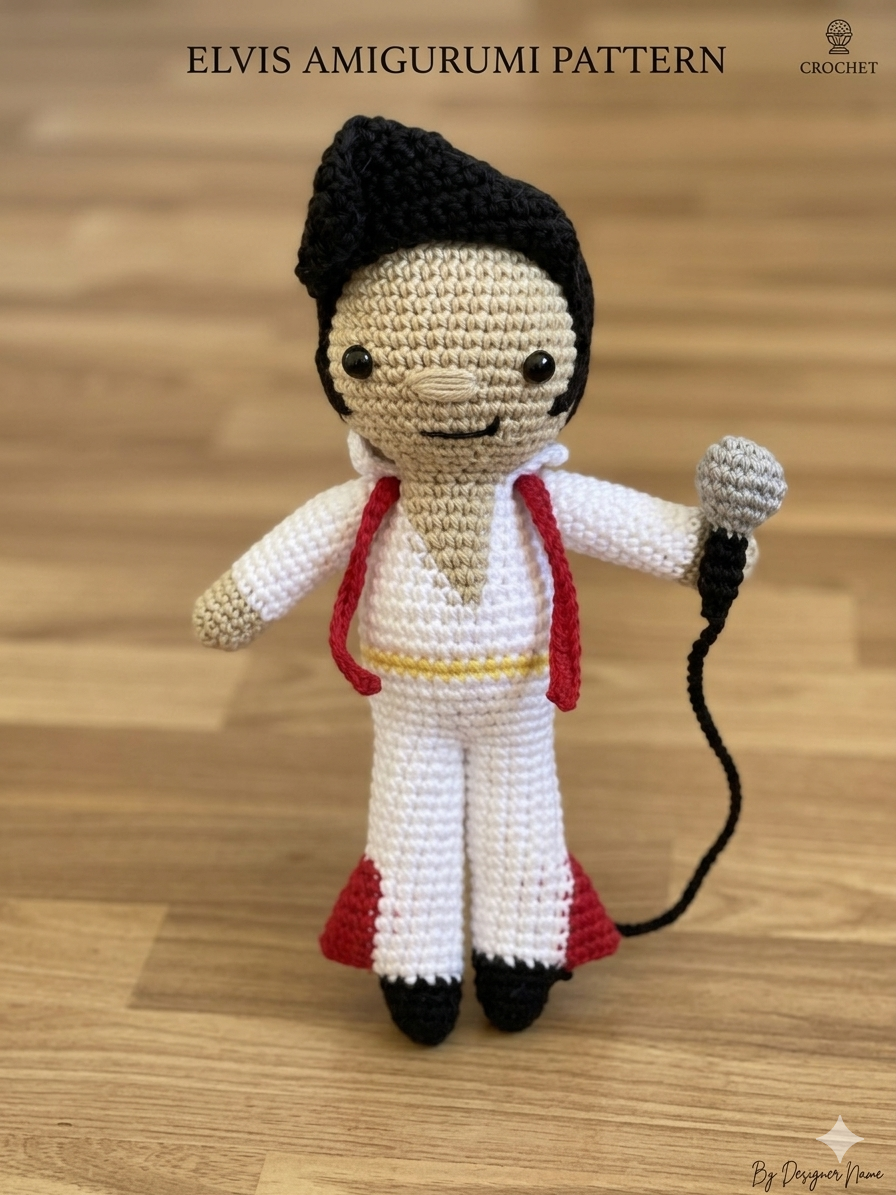 Patrón Digital Amigurumi Elvis