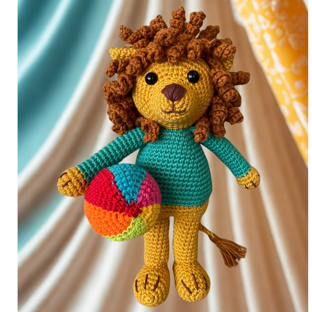 Patrón Digital Amigurumi Laionel, el león equilibrista